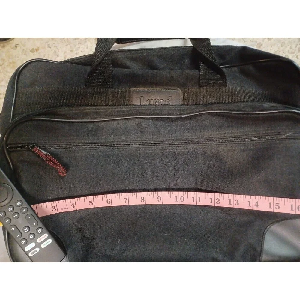 Vintage Softside Messenger/Laptop Bag with Shoulder Strap Black